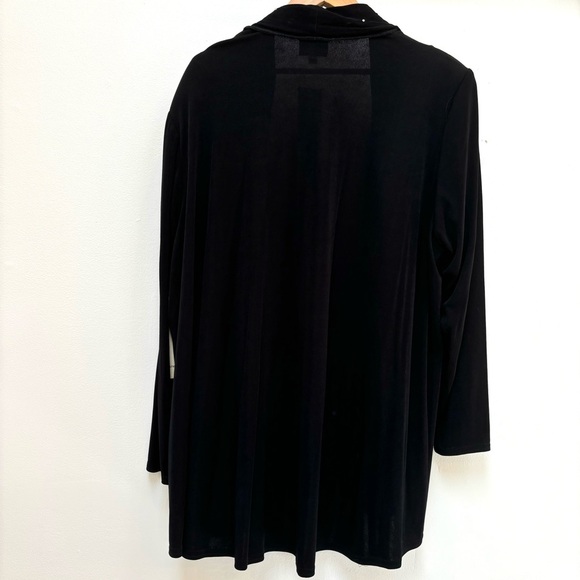 Onyx Nite Long Open Front Studded Long Sleeve Cardigan Style Jacket Plus 3X- NWT - Picture 2 of 8